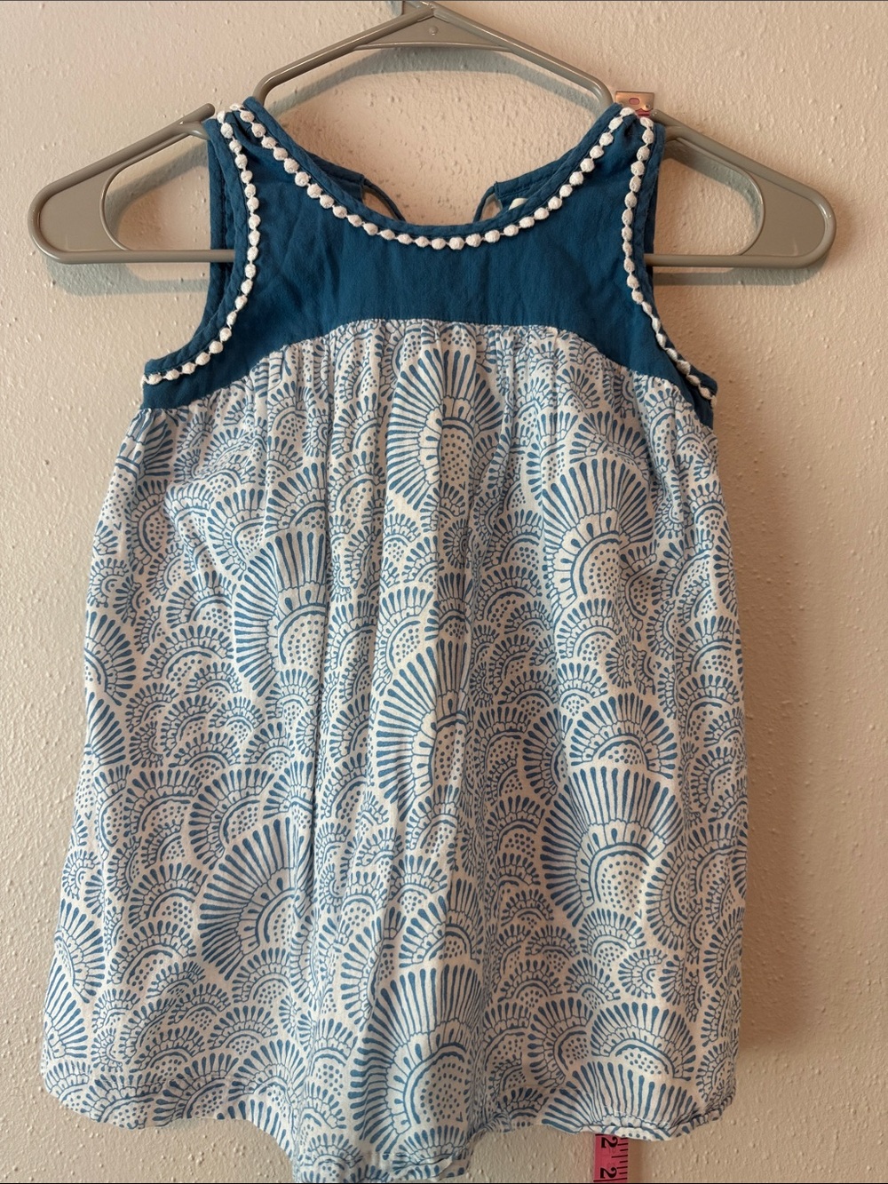 Lali Blue Printed Cotton Girls' Casual Dress